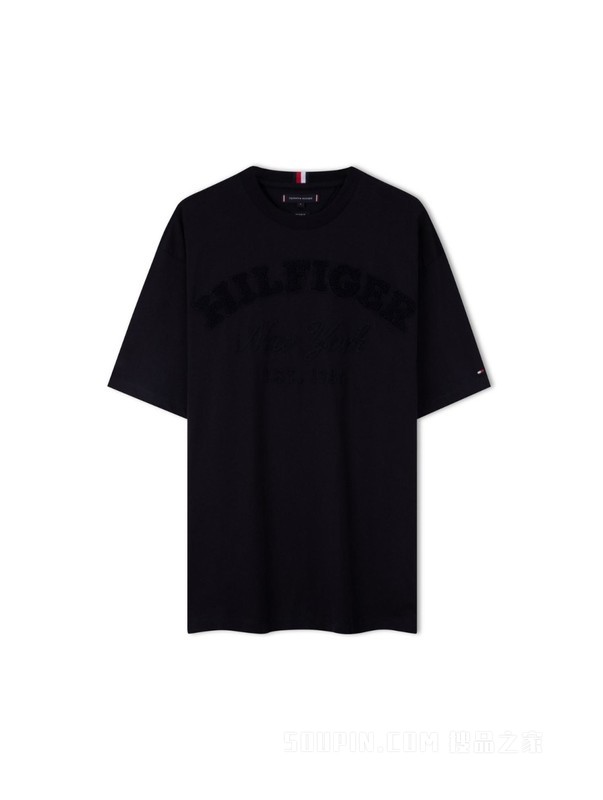 23新款秋季男装纯棉签字体LOGO宽松圆领短袖T恤MW0MW32598