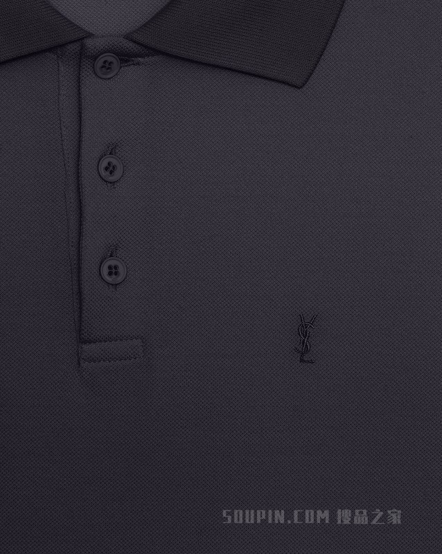 Monogram珠地棉polo衫