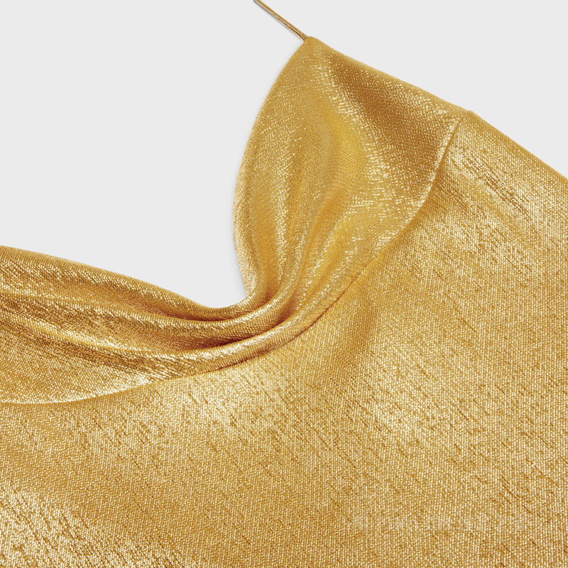 金银线绉绸内衣式连衣裙 24564