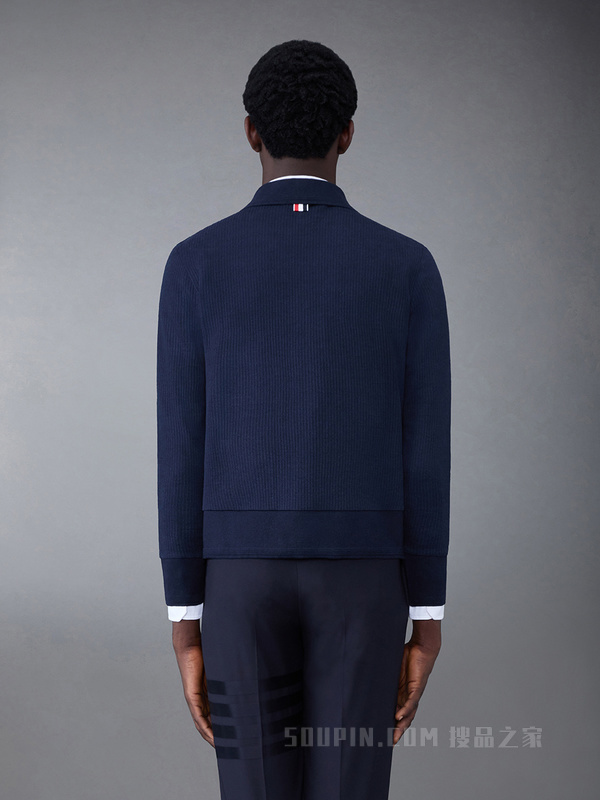 [早秋新品]男士罗纹长袖 POLO 开衫