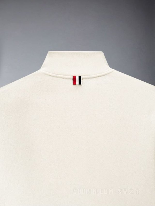 [早秋新品][七夕礼物]男士经典四条纹漏斗领回纹织套