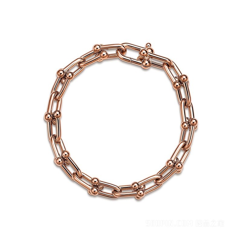 Tiffany HardWear 系列 18K 玫瑰金链环手链，中号