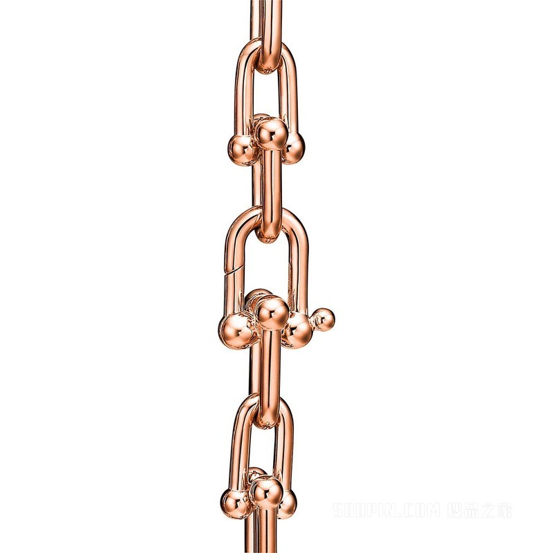 Tiffany HardWear 系列 18K 玫瑰金链环手链，中号