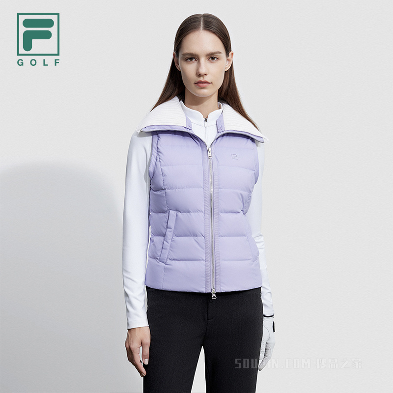 一閑張 FILA/斐乐】女子高尔夫高智感羽绒马甲A11W345906F-搜品之家