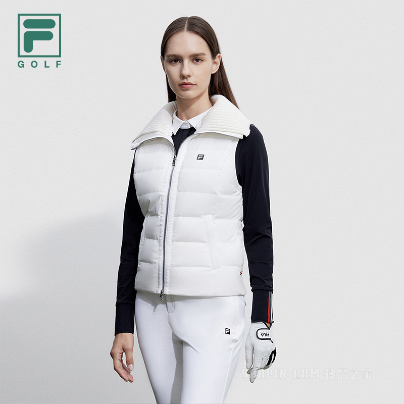 一閑張 FILA/斐乐】女子高尔夫高智感羽绒马甲A11W345906F-搜品之家