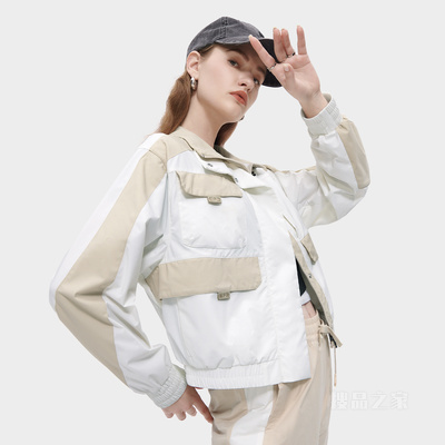女子潮流运动宽松梭织外套