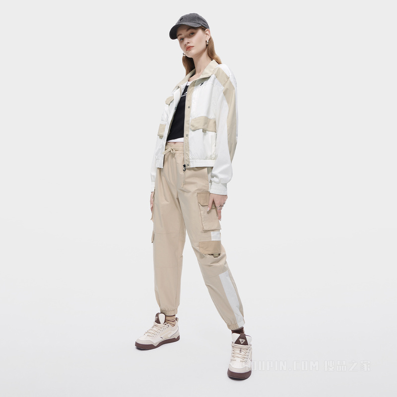 女子潮流运动宽松梭织外套