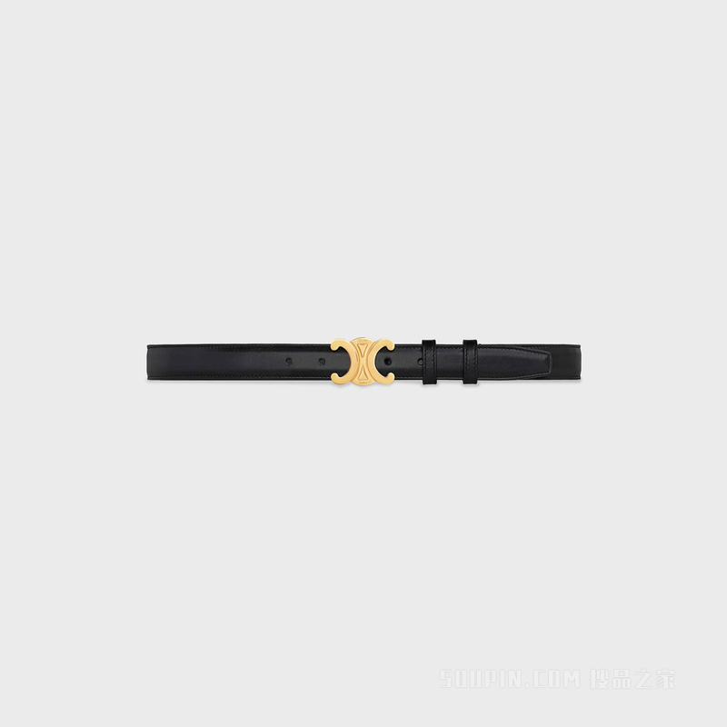 TRIOMPHE中号Taurillon皮革腰带 栗色-18CS