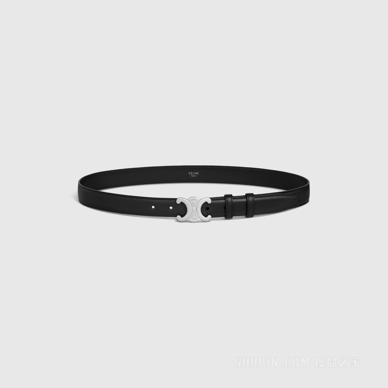 TRIOMPHE中号Taurillon皮革腰带 栗色-18CS