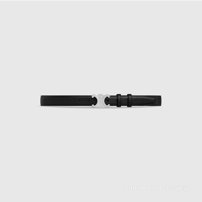 TRIOMPHE中号Taurillon皮革腰带 卵石色-10BL