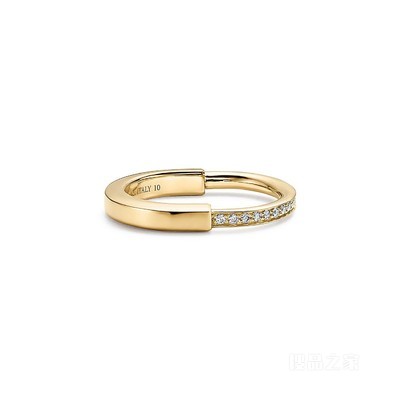 Tiffany Lock 系列 18K 黄金镶钻戒指
