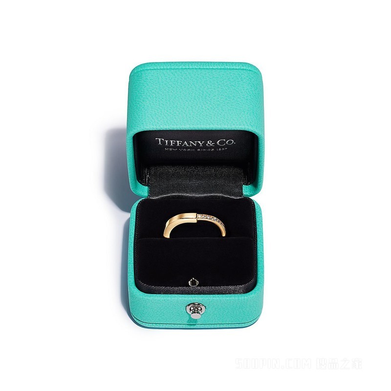 Tiffany Lock 系列 18K 黄金镶钻戒指