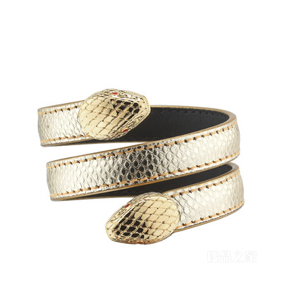 Serpenti Forever 皮革手镯