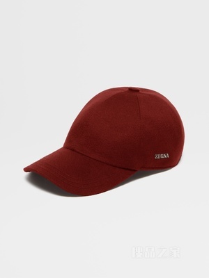 红色 Oasi Cashmere 棒球帽