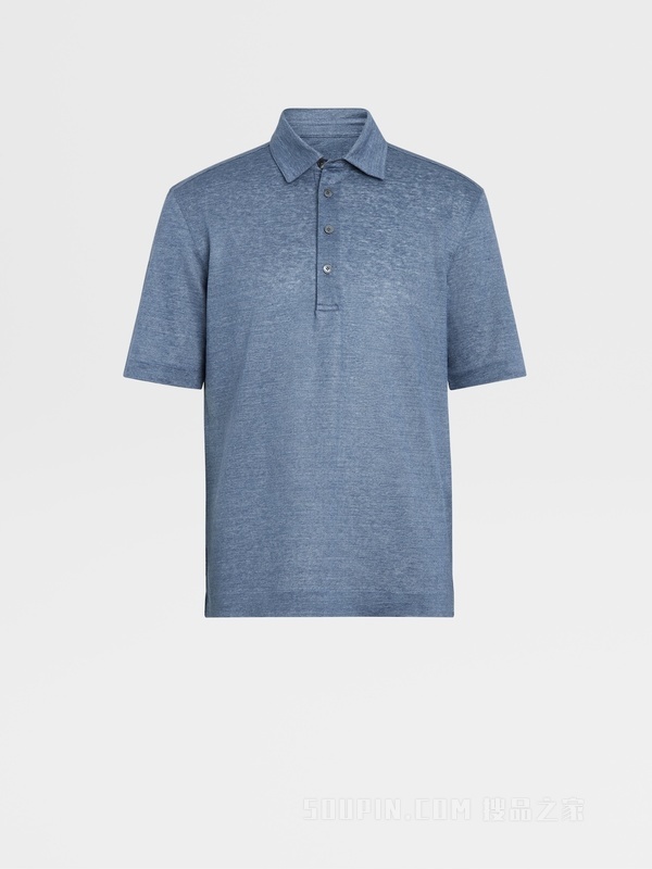 亚麻短袖 Polo 衫
