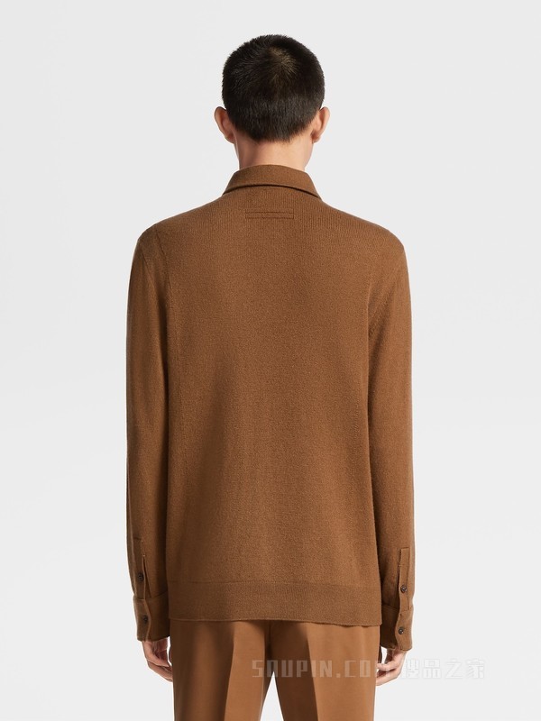 Foliage Mélange 色 Oasi Cashmere 长袖针织衬衫