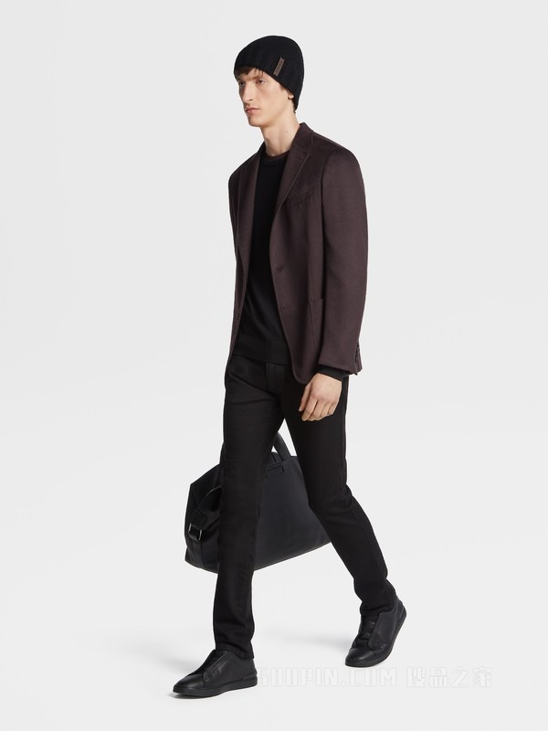深酒红色 Oasi Cashmere 衬衫夹克