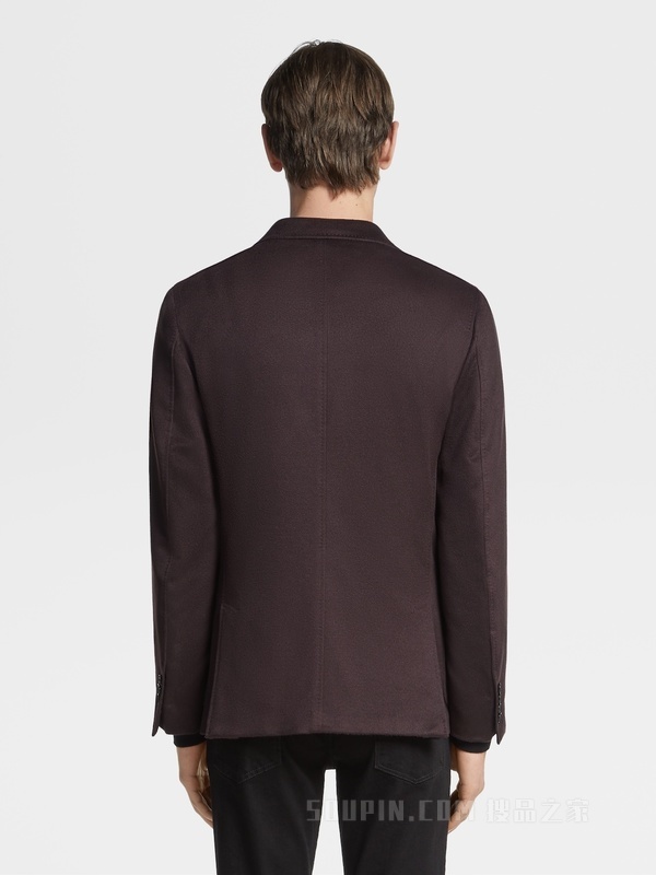 深酒红色 Oasi Cashmere 衬衫夹克