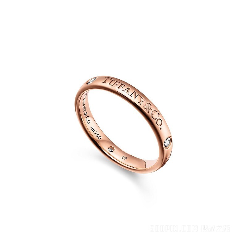 T&CO.® 系列 18K 玫瑰金镶钻戒指