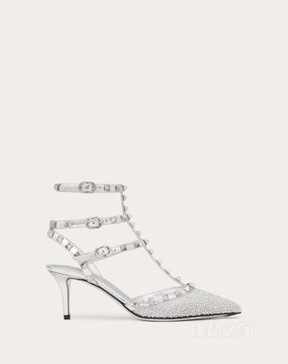 ROCKSTUD仿水晶和铆钉高跟鞋（鞋跟高6.5厘米）