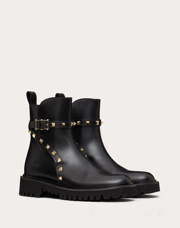 ROCKSTUD小牛皮踝靴（鞋跟高4厘米）