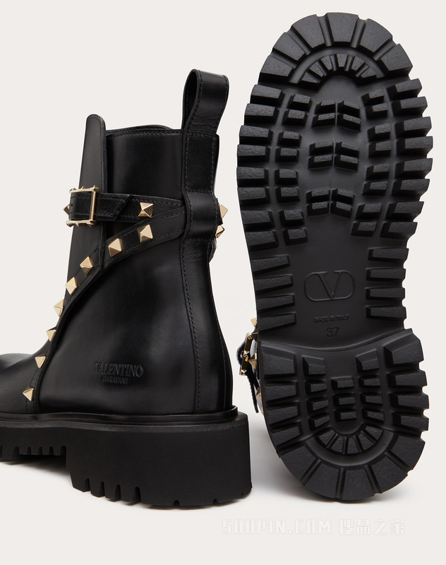 ROCKSTUD小牛皮踝靴（鞋跟高4厘米）