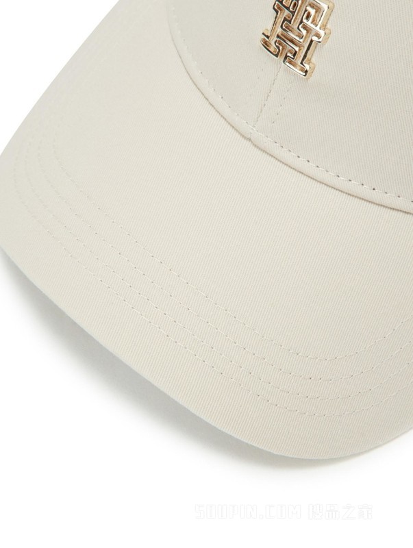 23新款秋季女装纯棉简约金属镂空字母百搭弯檐棒球帽15294