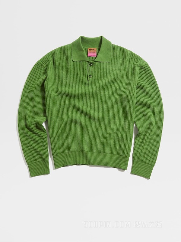 杰尼亚 x The Elder Statesman Oasi Cashmere Polo 衫