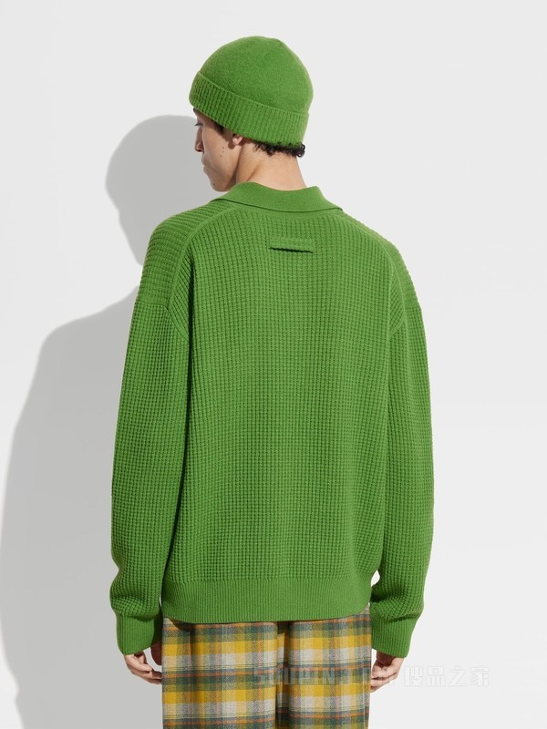 杰尼亚 x The Elder Statesman Oasi Cashmere Polo 衫