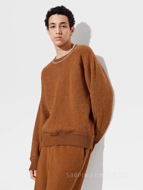 杰尼亚 x The Elder Statesman Oasi Cashmere 圆领毛衣