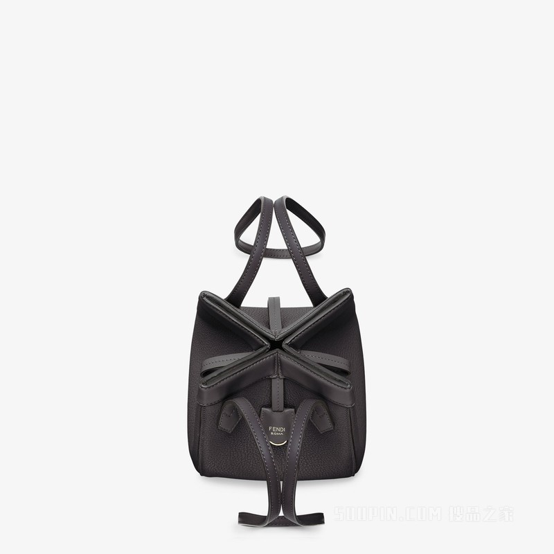 FENDI Origami Mini 百变黑色皮革迷你手袋