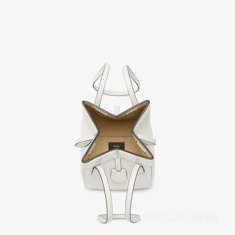 FENDI Origami Mini 百变白色皮革迷你手袋