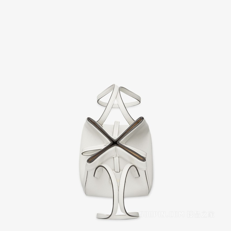 FENDI Origami Mini 百变白色皮革迷你手袋