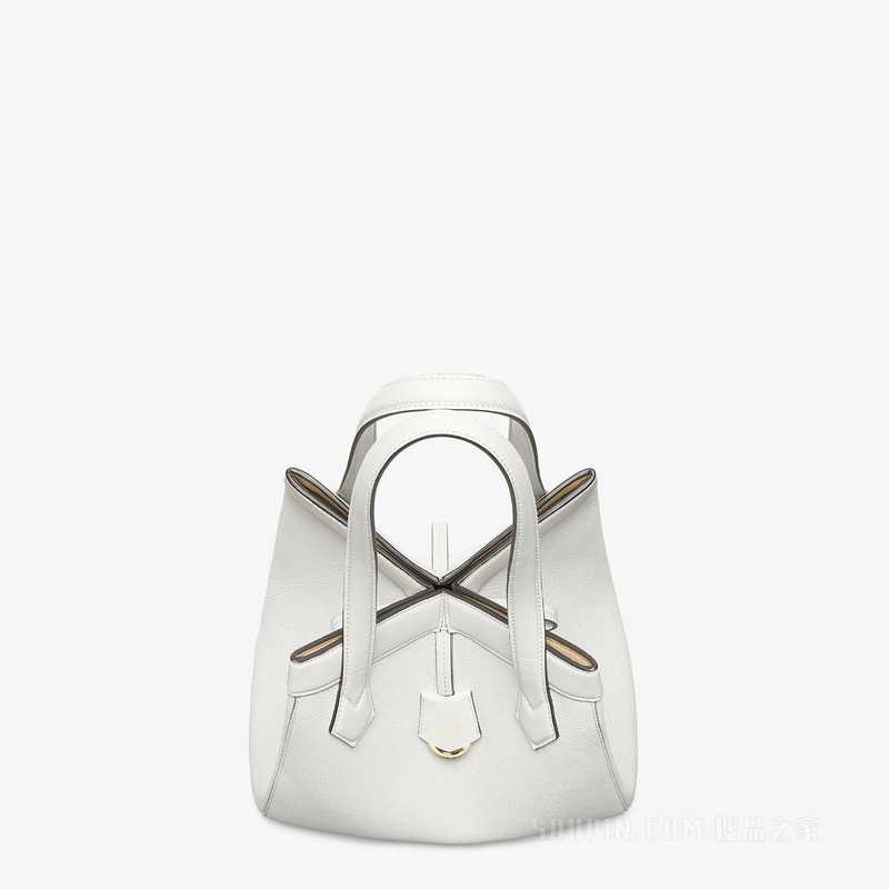 FENDI Origami中号手袋 百变白色皮革手袋