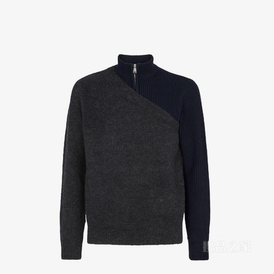 毛衣 拼色羊毛和羊驼毛毛衣