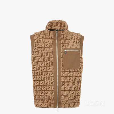 背心 棕色泰迪熊布料背心