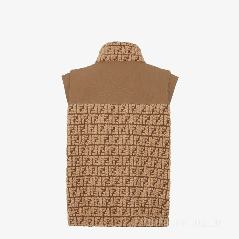 背心 棕色泰迪熊布料背心