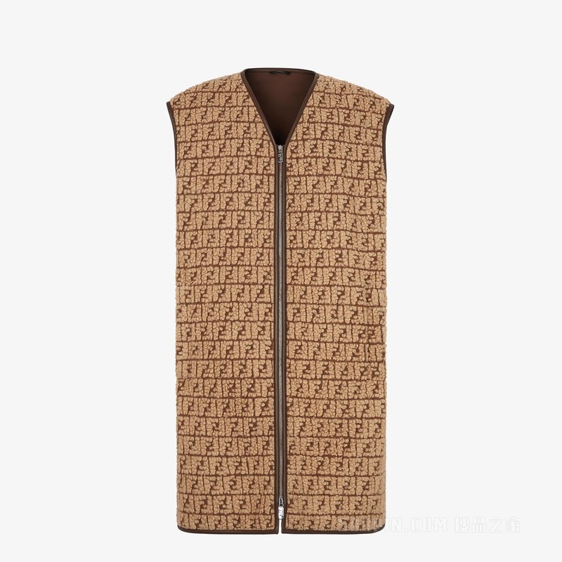 背心 棕色泰迪熊布料背心