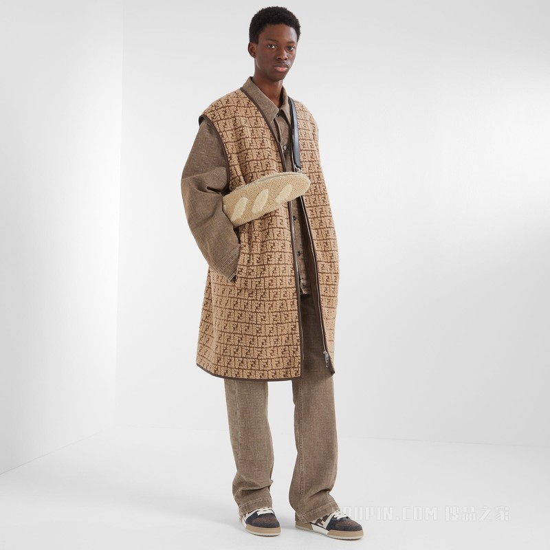 背心 棕色泰迪熊布料背心