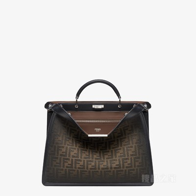 Peekaboo ISeeU中号手袋 渐变棕FF布料手袋