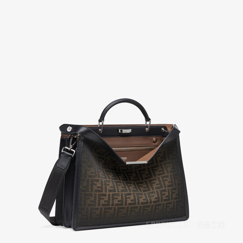 Peekaboo ISeeU中号手袋 渐变棕FF布料手袋