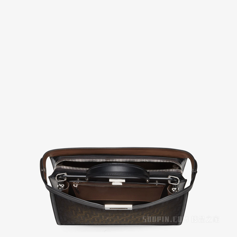 Peekaboo ISeeU中号手袋 渐变棕FF布料手袋