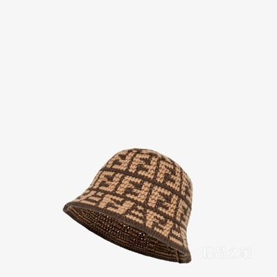 帽子 棕色羊绒渔夫帽