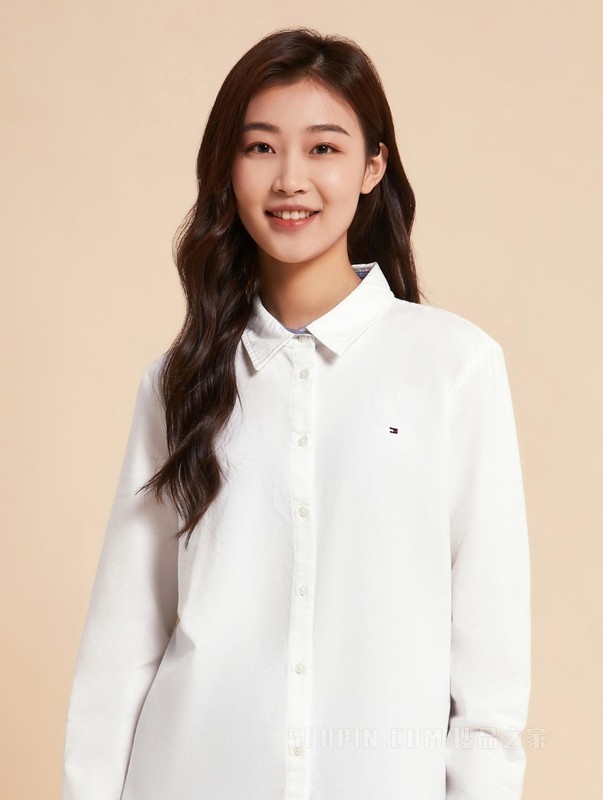23新款女装商务白领小绣标合身版纯色长袖衬衫76J3130