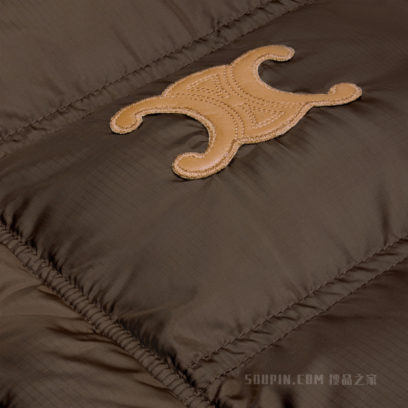 TRIOMPHE轻质锦纶短款羽绒服 巧克力色-19CO