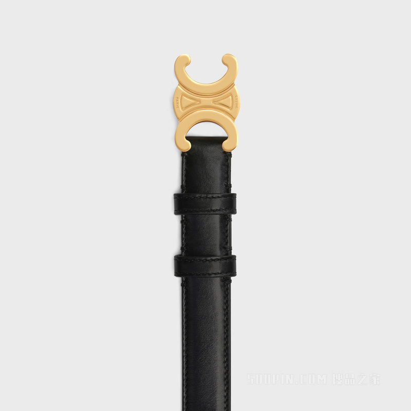 TRIOMPHE中号Taurillon皮革腰带 软卡其色-31SK
