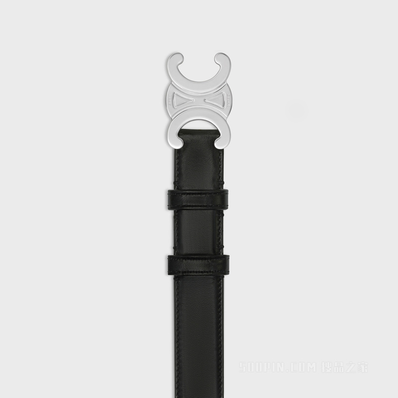 TRIOMPHE中号Taurillon皮革腰带 软卡其色-31SK