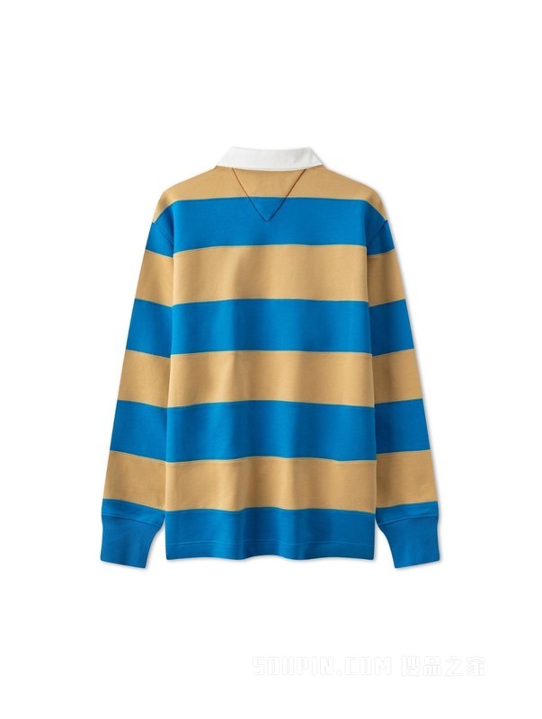 COLLECTION23新款秋冬男美式纯棉撞色宽松长袖POLO衫32304