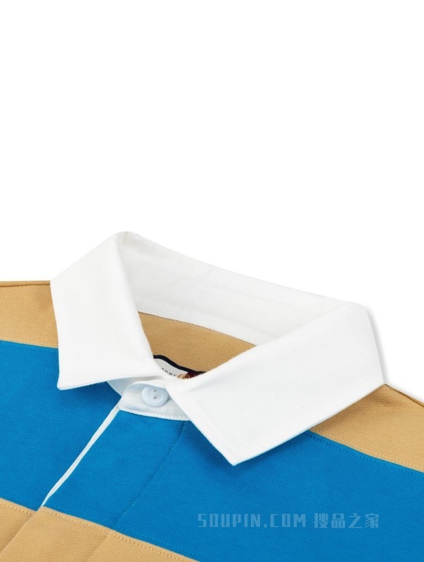 COLLECTION23新款秋冬男美式纯棉撞色宽松长袖POLO衫32304