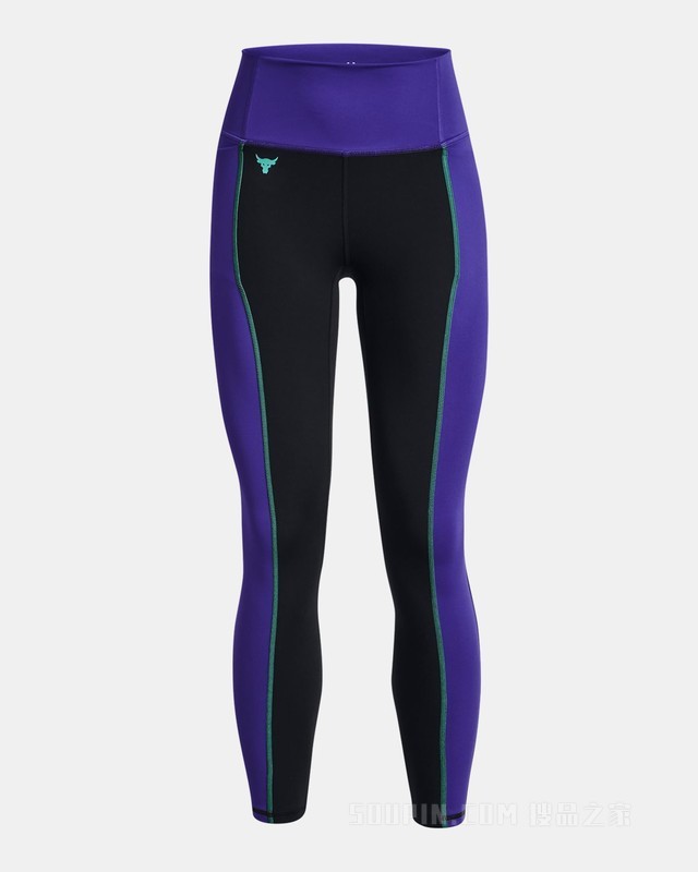 女士Project Rock强森Lets Go拼色紧身九分裤